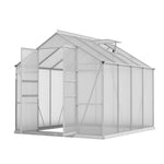 Aluminium Greenhouse Green House Polycarbonate Garden Shed 2.4x2.5M-0