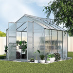 Aluminium Greenhouse Green House Polycarbonate Garden Shed 2.4x2.5M-4